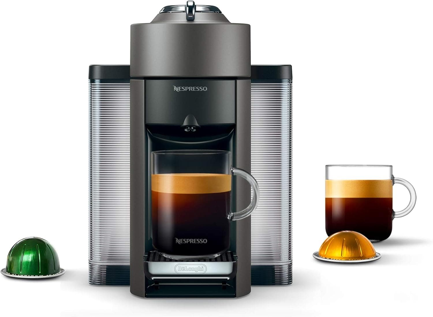 Product image: Nespresso Vertuo Coffee and Espresso Machine by De'Longhi,54 oz, Titan,Gray